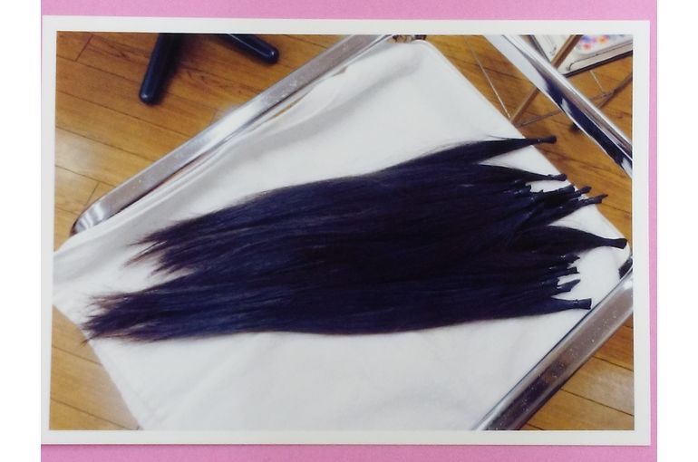 カット後の毛束