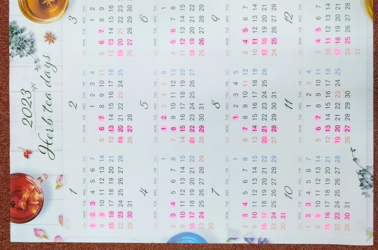 2023年のカレンダー